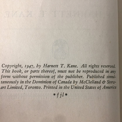 Natchez On The Mississippi - Harnett T. Kane - 1st Edition - 1947