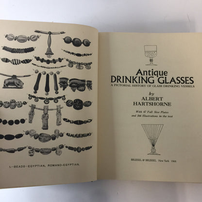 Antique Drinking Glasses - Albert Hartshorne - 67 Full Size Plates - 1968