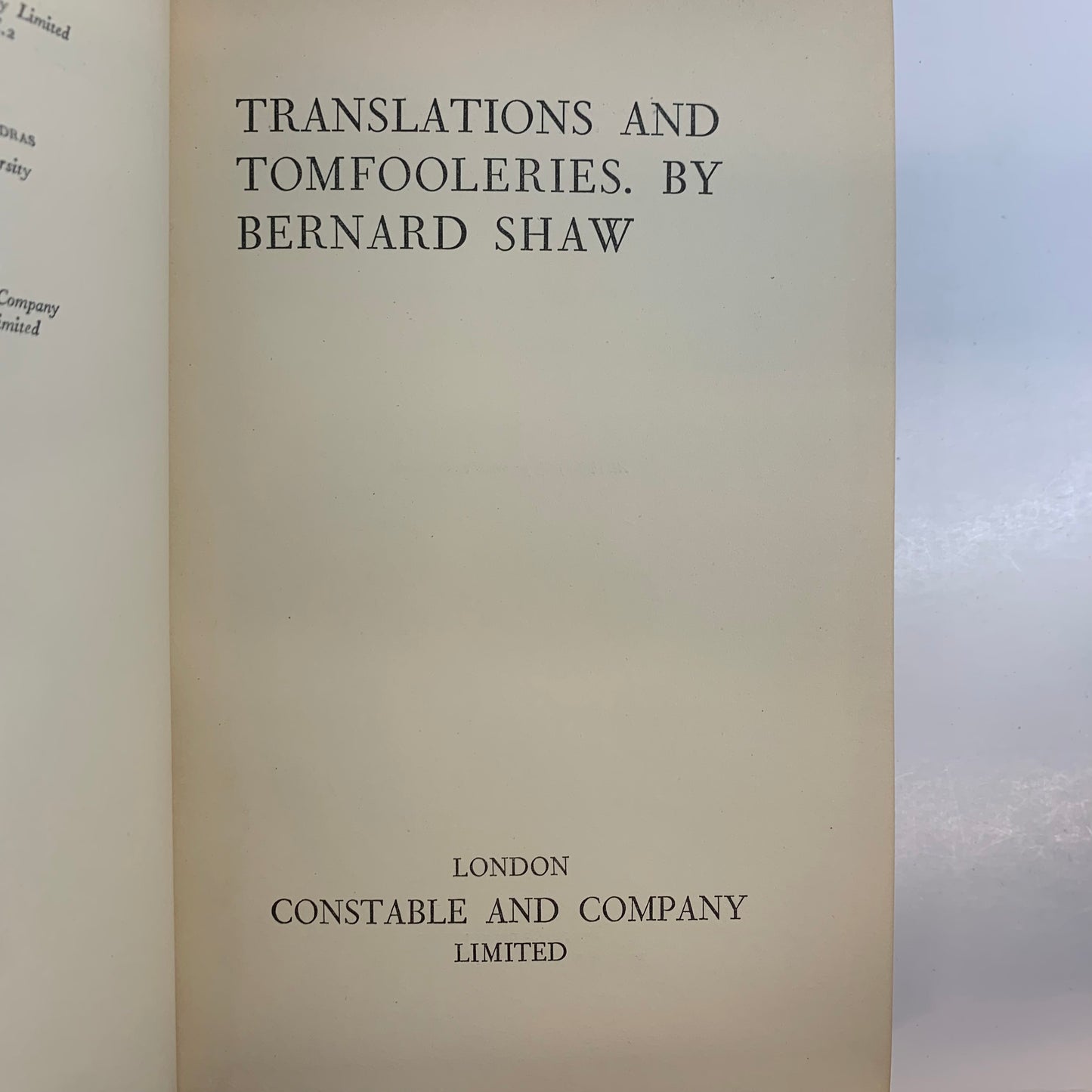 Works by Bernard Shaw - Bernard Shaw - Four Volumes - circa 1930s