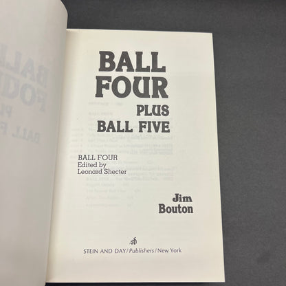 Ball Four Plus Ball Five - Jim Bouton - Signed - First Edition - 1981