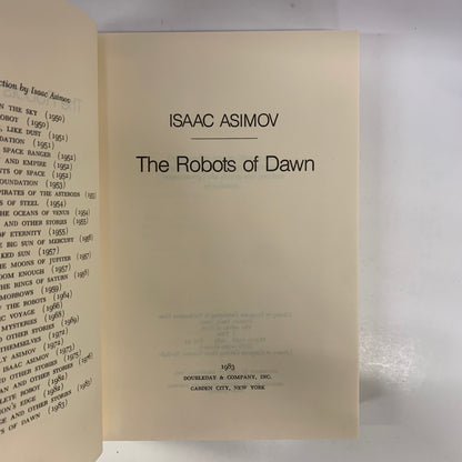 The Robots of Dawn - Isaac Asimov - 1st Edition - 1983