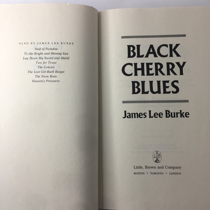 Black Cherry Blues - James Lee Burke - 1st Edition - 1989