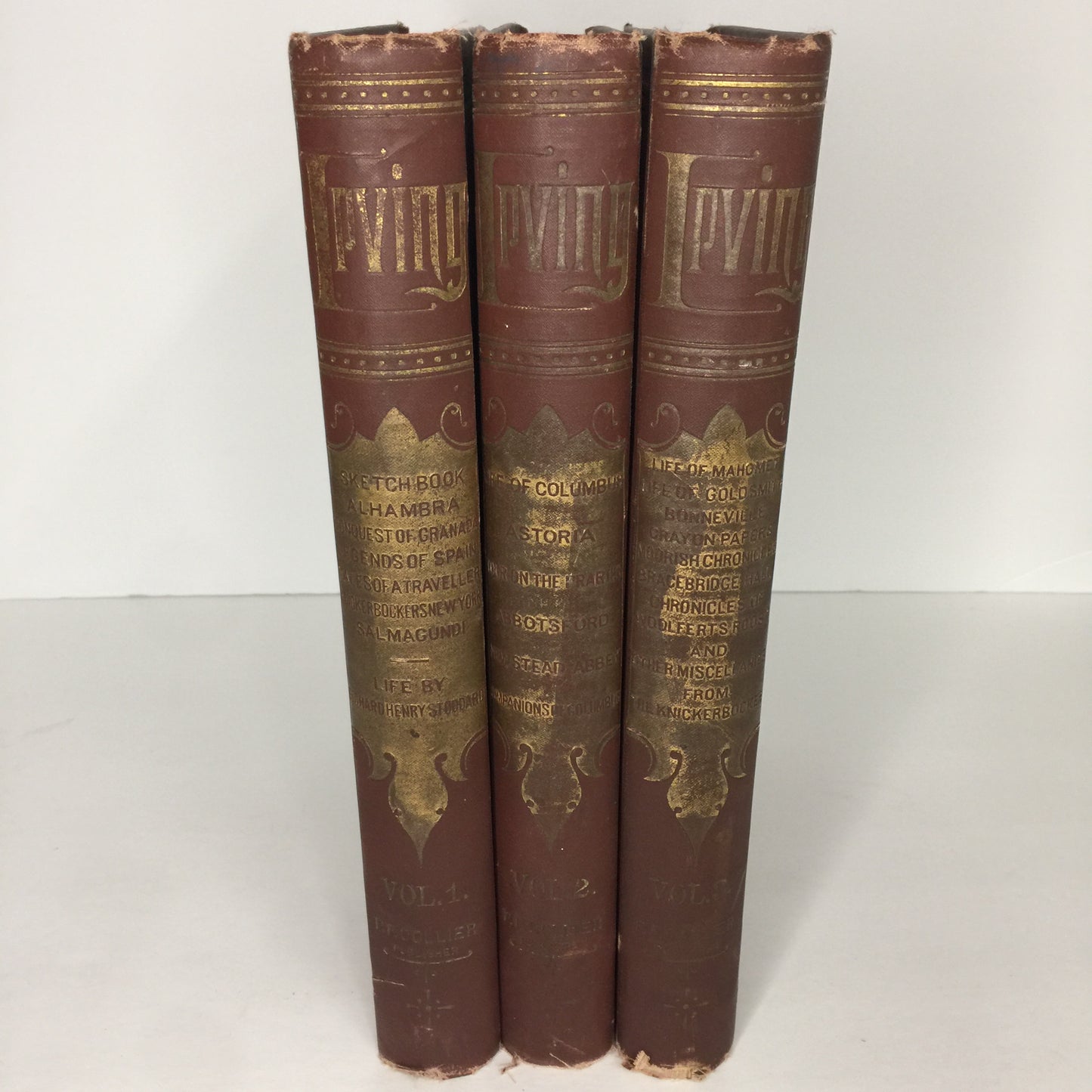 Life and Works of Washington Irving - Washington Irving - 3 Vol. Set - c. 1885