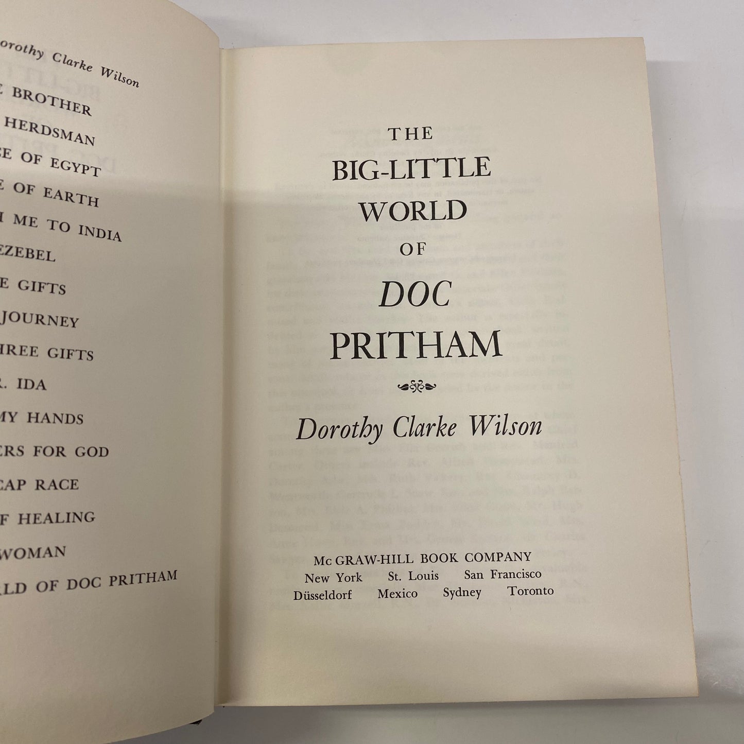 The Big-Little World of Doc Pritham - Dorothy Clarke Wilson - 1st Edition - 1971