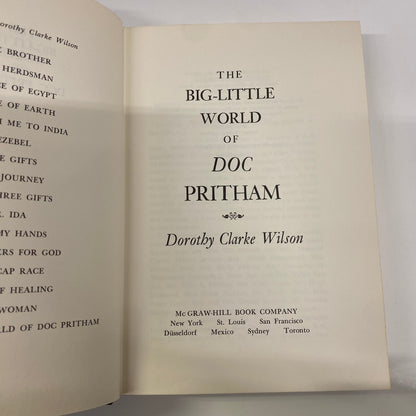 The Big-Little World of Doc Pritham - Dorothy Clarke Wilson - 1st Edition - 1971