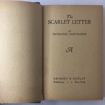 The Scarlet Letter - Nathaniel Hawthorn - c. 1930s