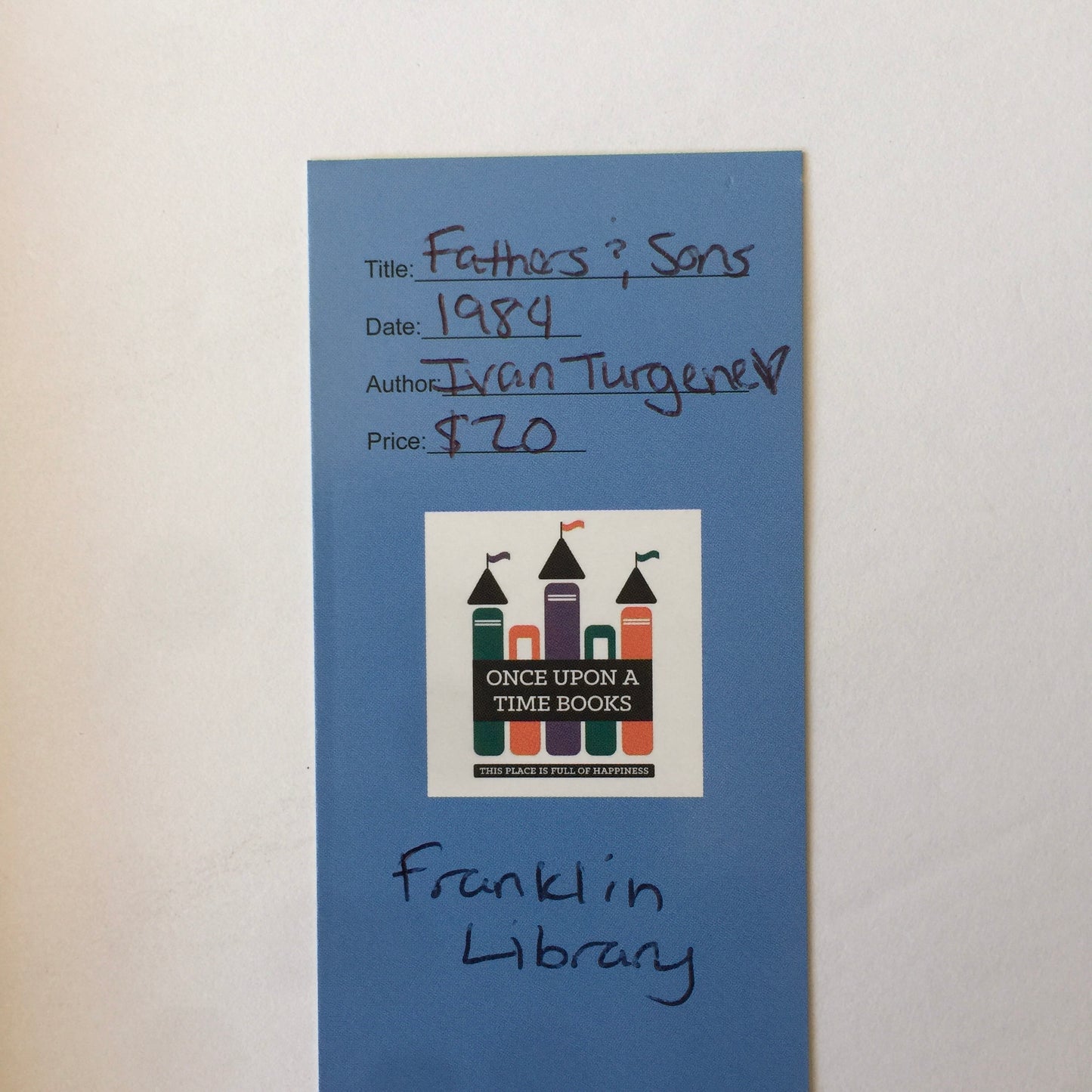 Fathers & Sons - Ivan Turgenev - Franklin Library - 1984