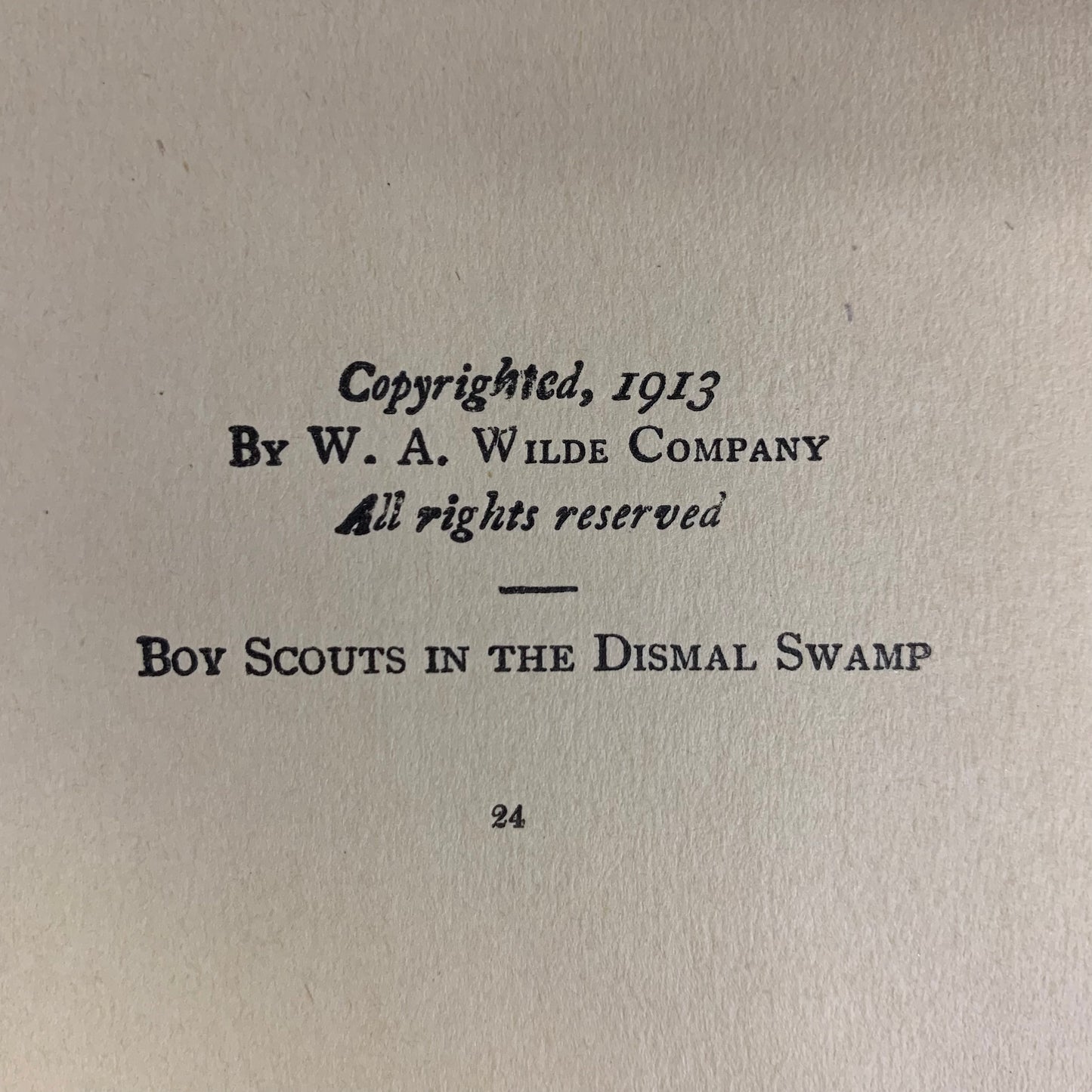 Boy Scouts in The Dismal Swamp - Walter P. Eaton - 1913