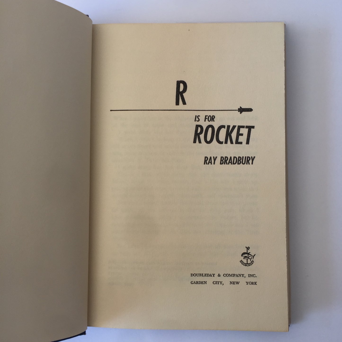 R is for Rocket - Ray Bradbury - 1st Edition - 1962