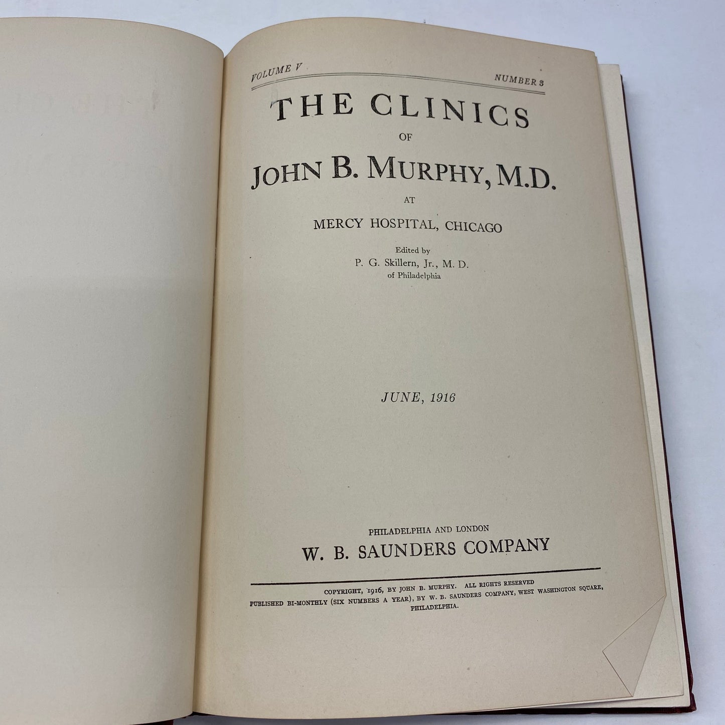 The Clinics of John B. Murphy M. D. - John B. Murphy - 4 Volumes - 1916