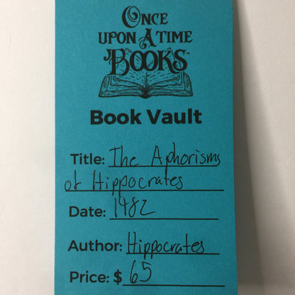 The Aphorisms of Hippocrates - Hippocrates - 1982