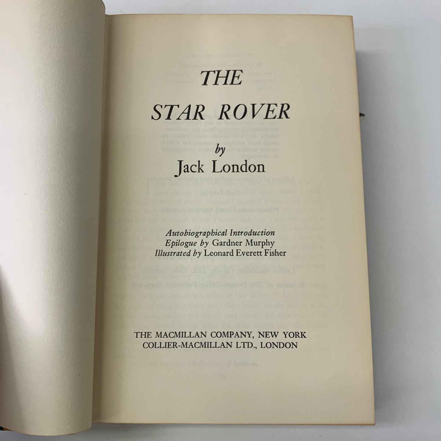 The Star Rover - Jack London - 1st Thus - 1963