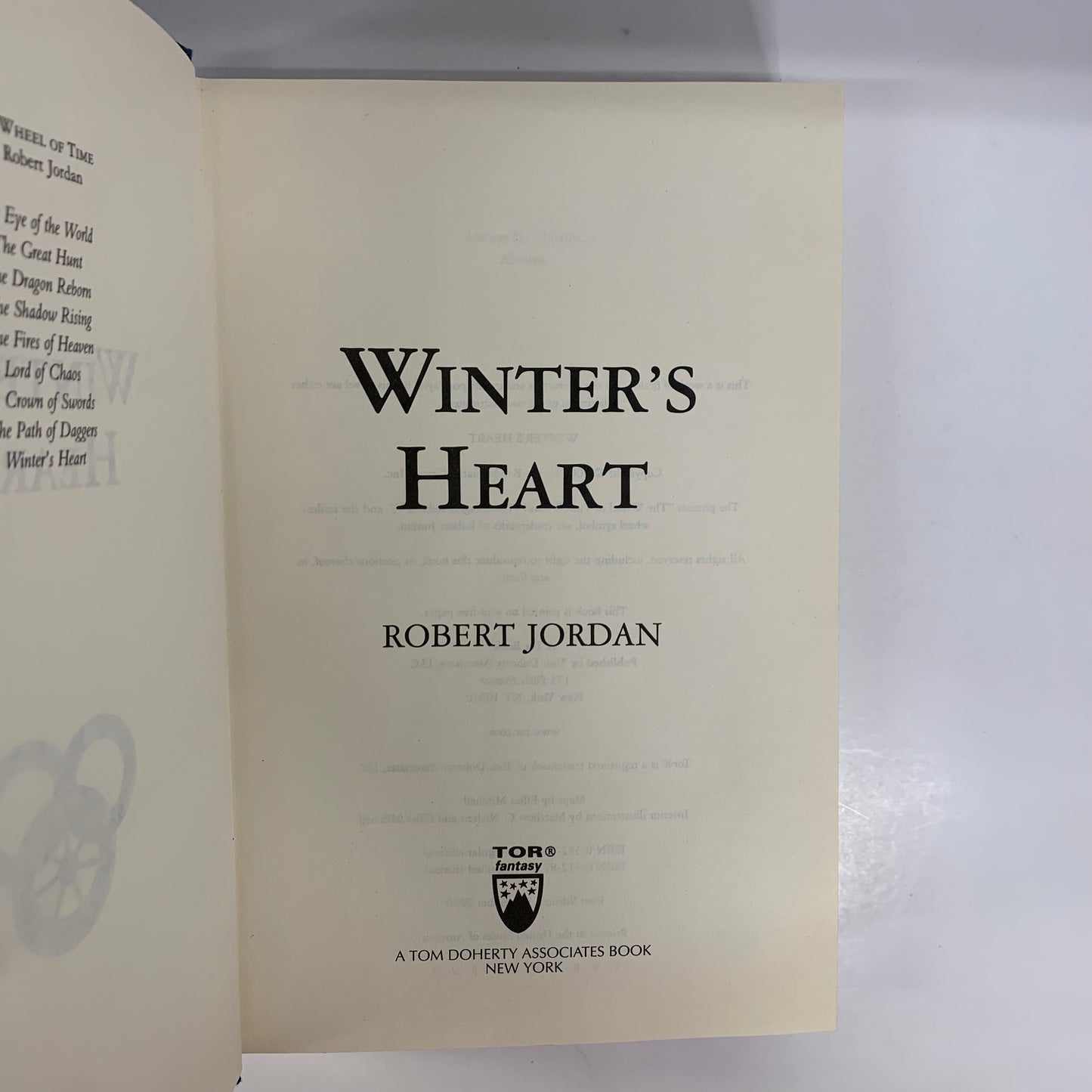 Winter’s Heart - Robert Jordan - 1st Edition - 2000