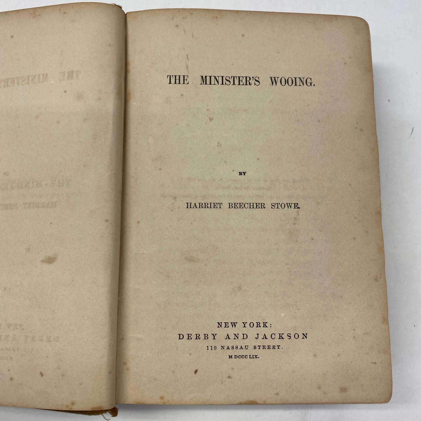 The Minister's Wooing - Harriet Beecher Stowe - 1st Edition - 1859