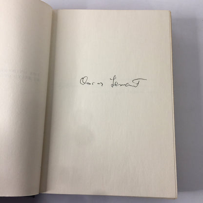 The Unimportance of Being Oscar - Oscar Levant - Signed - 1st Edition - 1968