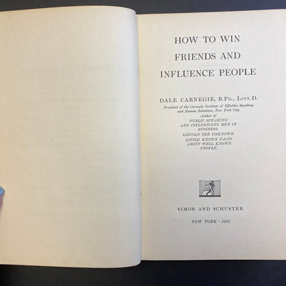 How to Win Friends and Influence People - Dale Carnegie - 3rd Printing - 1936