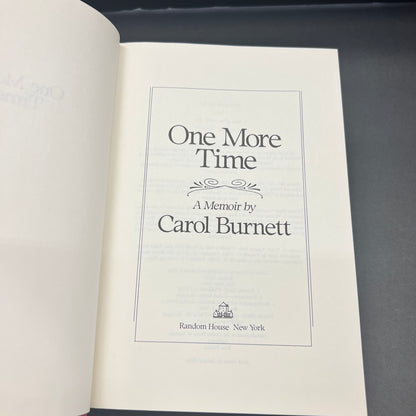 One More Time - Carol Burnett - Signed - 1st Edition - 1986