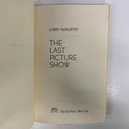 The Last Picture Show - Larry McMurtry - Book Club Edition - 1966