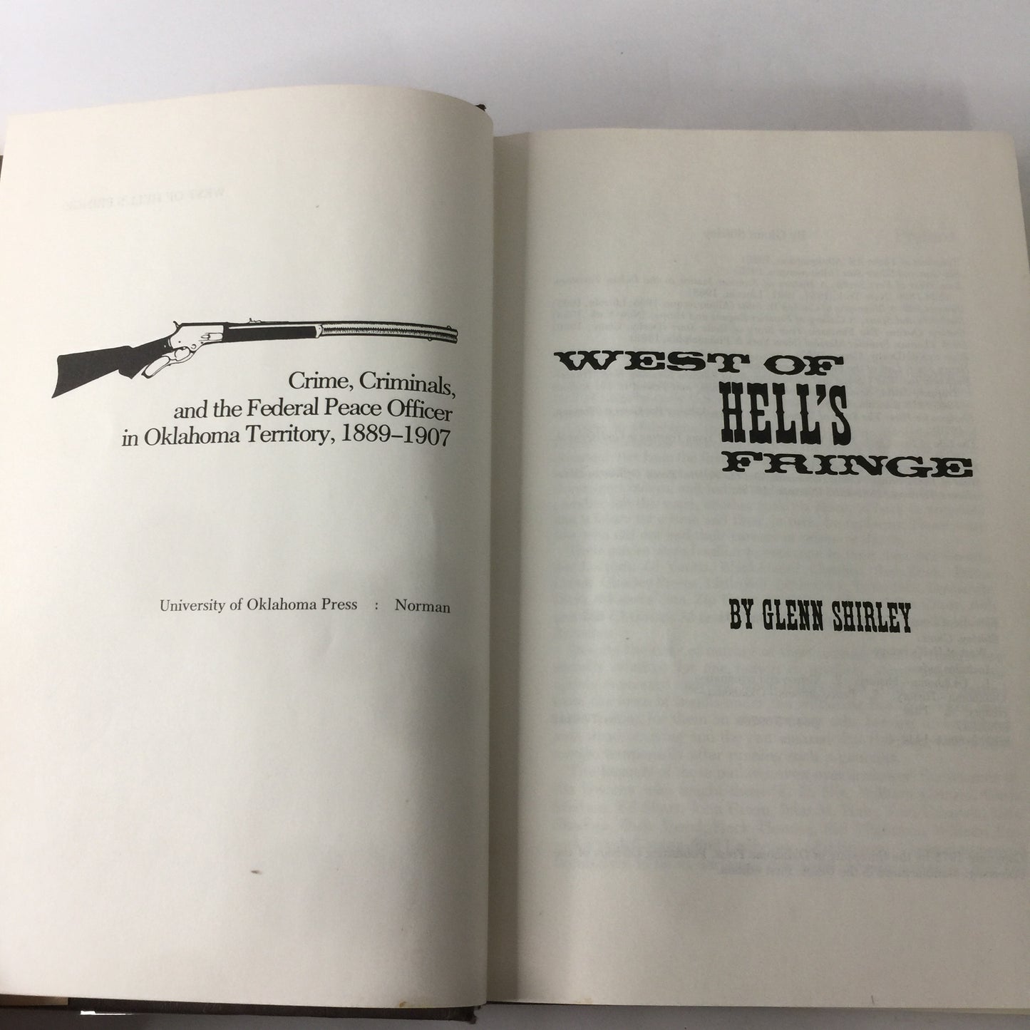 West of Hell’s Fringe - Glenn Shirley - 1st Edition - 1978