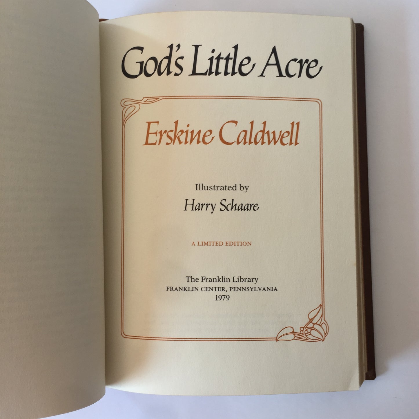 God’s Little Acre - Erskine Caldwell - Signed - Franklin Library - 1979