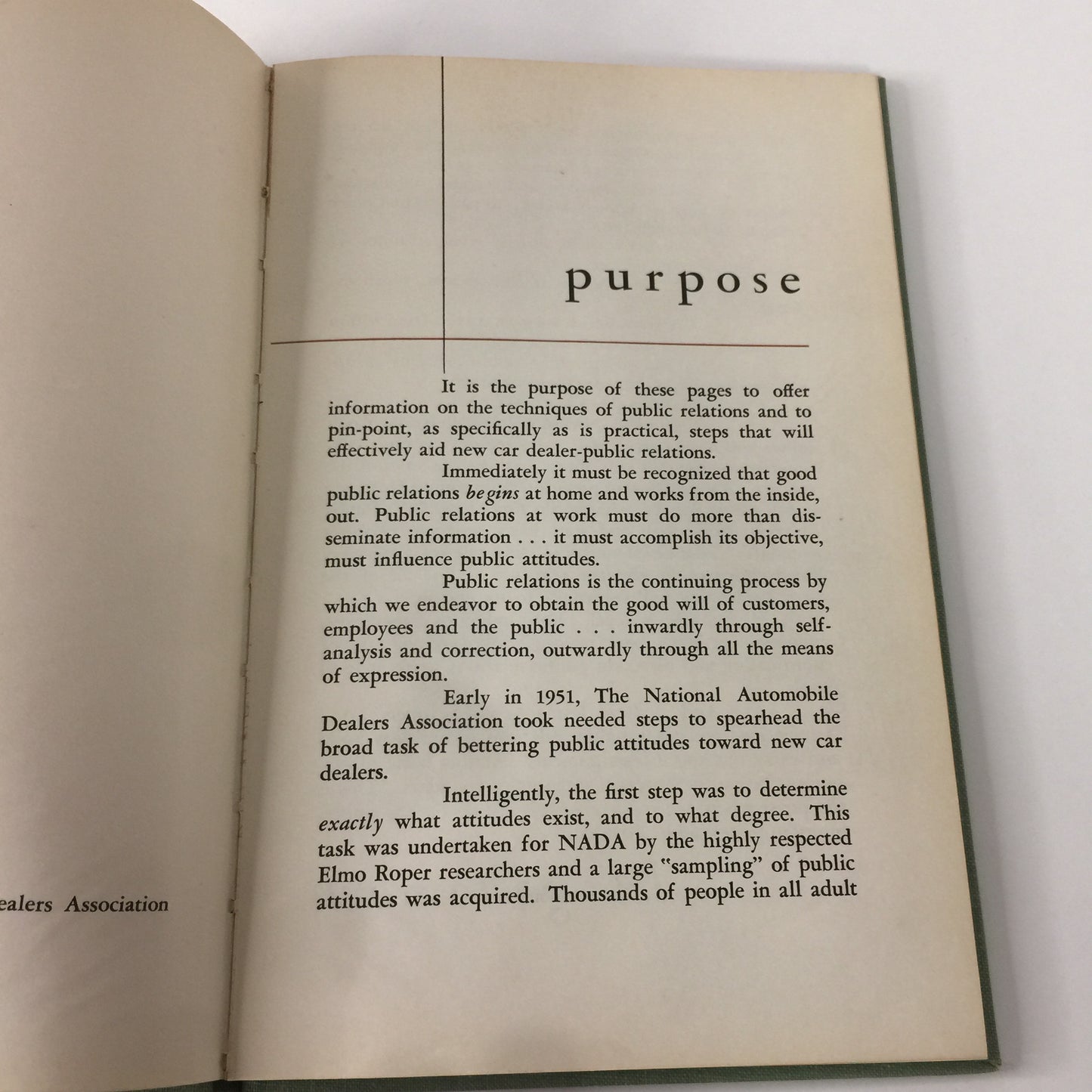 A Basic Guide for Influencing Public Attitudes Toward New Car Dealers - NADA - 1952