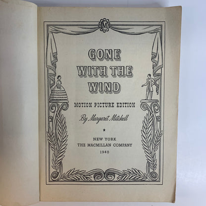 Gone With The Wind - Margaret Mitchell - 2nd Print - Motion Picture Edition - 1940