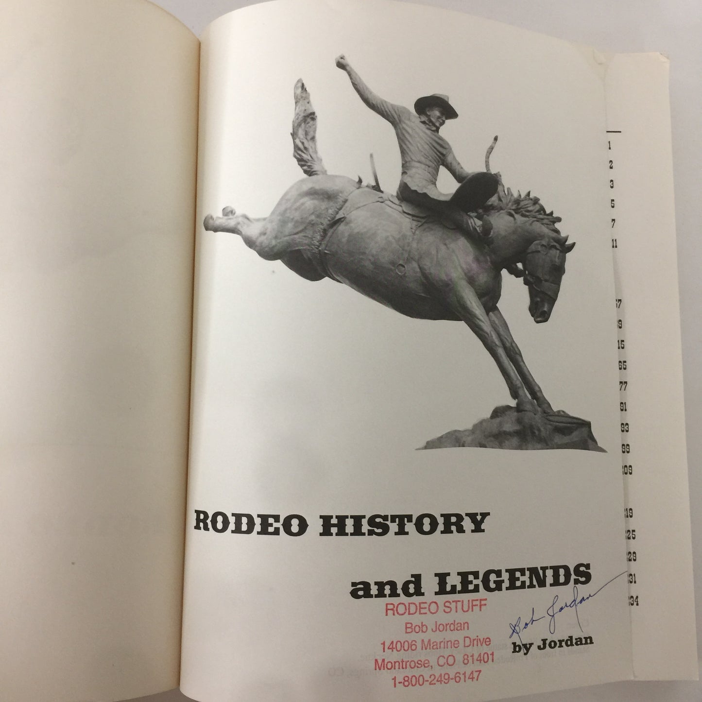 Rodeo History and Legends - Jordan - Signed - 1993