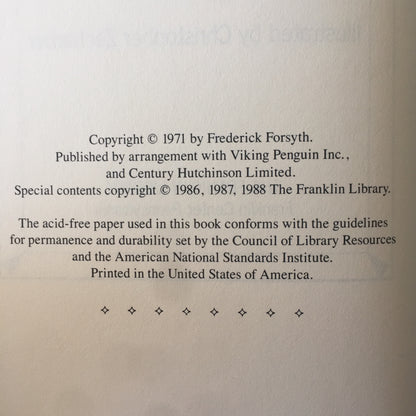 The Day of The Jackal - Frederick Forsyth - Franklin Library - 1988