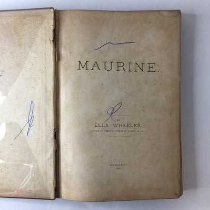 Maurine - Ella Wheeler - 1st Edition - 1876