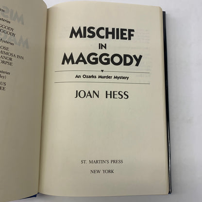 Mischief in Maggody - Joan Hess - Signed - 1st Edition - 1988