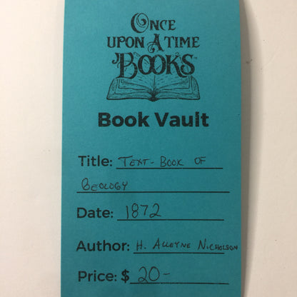 Textbook of Geology - H. Alleyne Nicholson - 1872