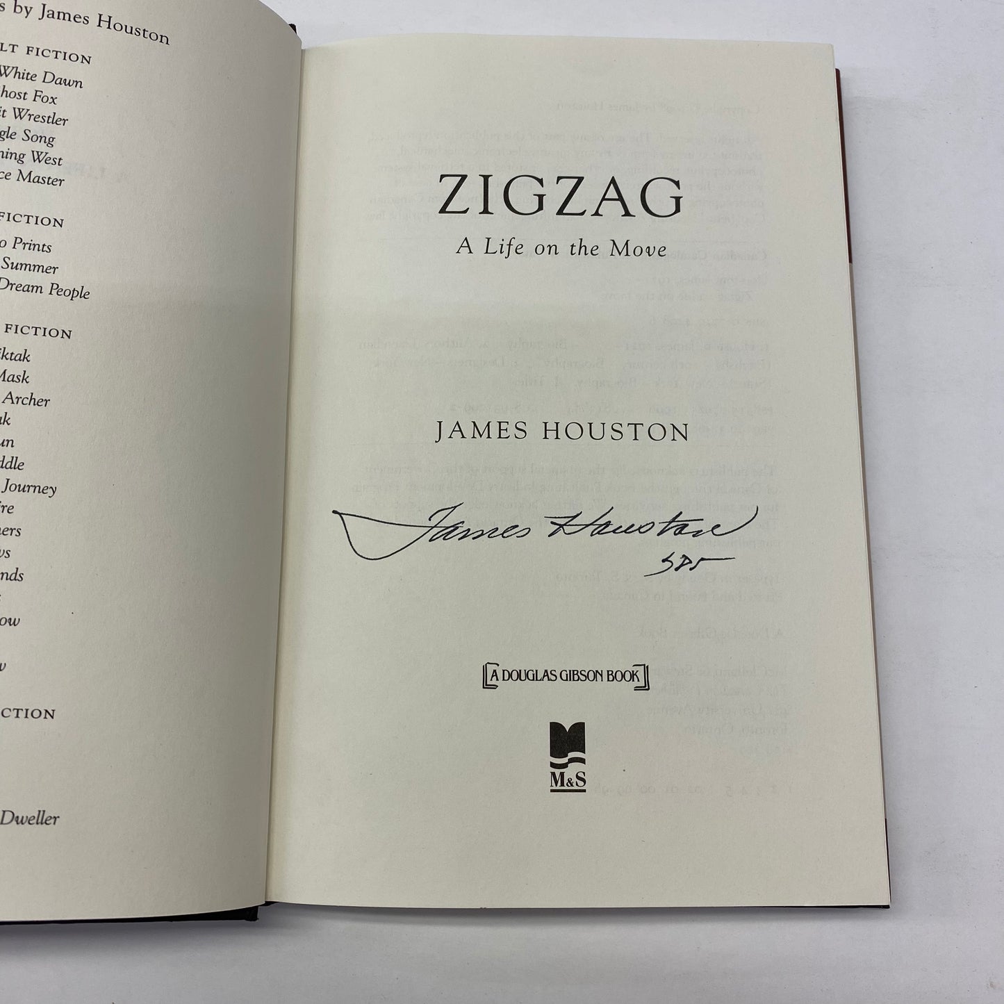 Zigzag: A Life on the Move - James Houston - Signed - 1998