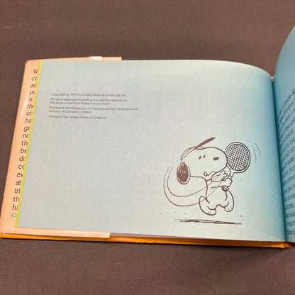 Snoopy’s Tennis Book - Charles M. Schulz - Scarce - Book Club Edition - 1979