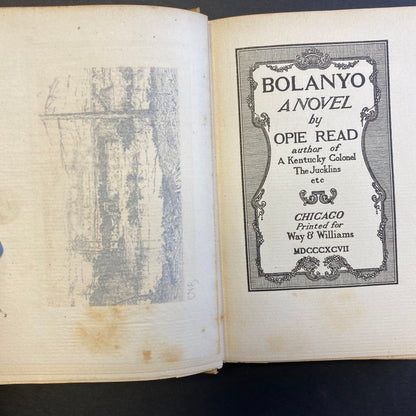 Bolanyo - Opie Read - 1st Edition - 1897