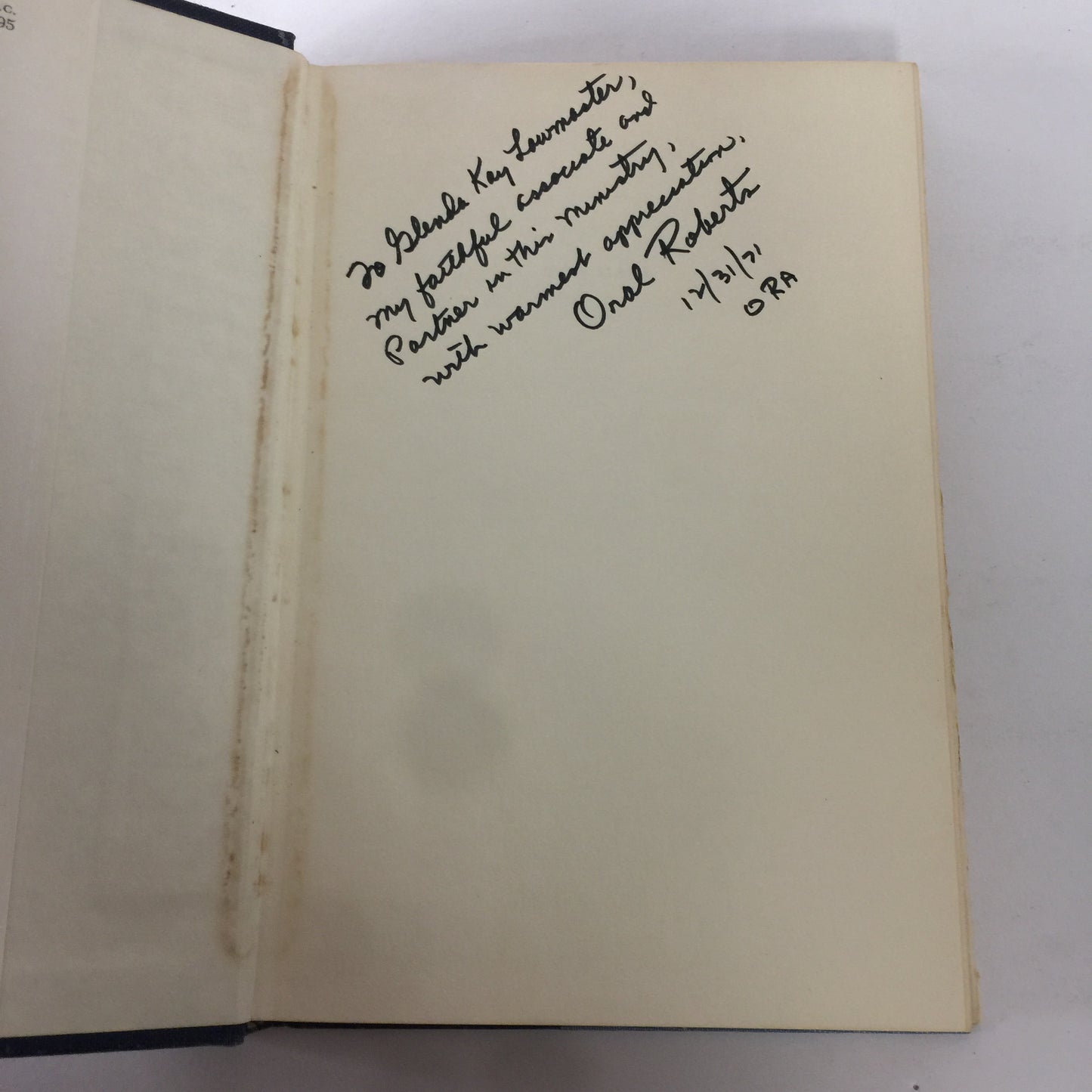 The Call - Oral Roberts - 1st Edition - Inscribed - 1971