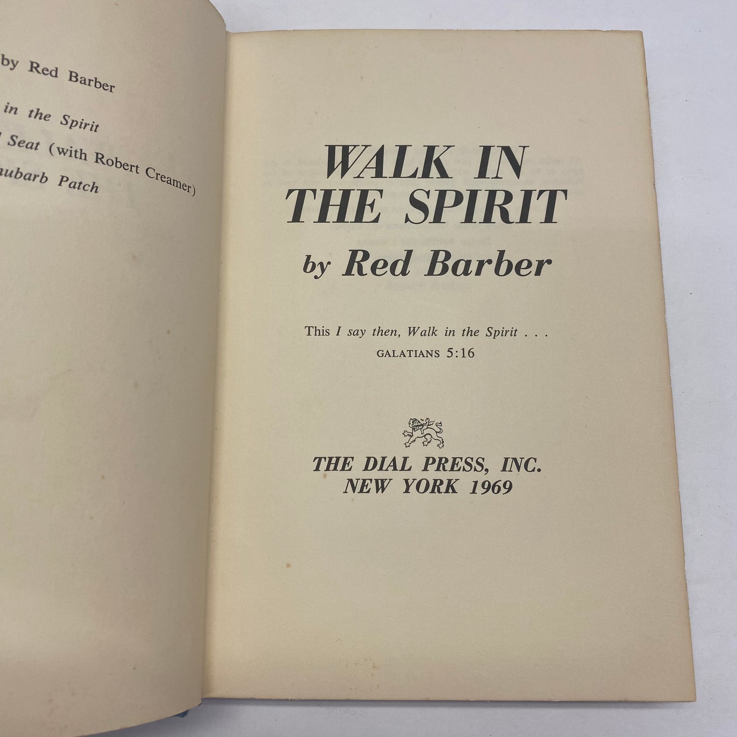 Walk in the Spirit - Red Barber - Signed - 1st Edition - 1961