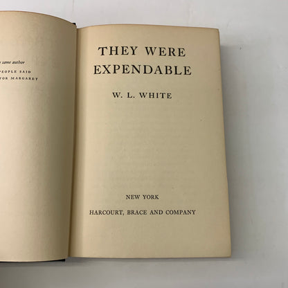 They Were Expendable - W. L. White - 1st Edition - 1942