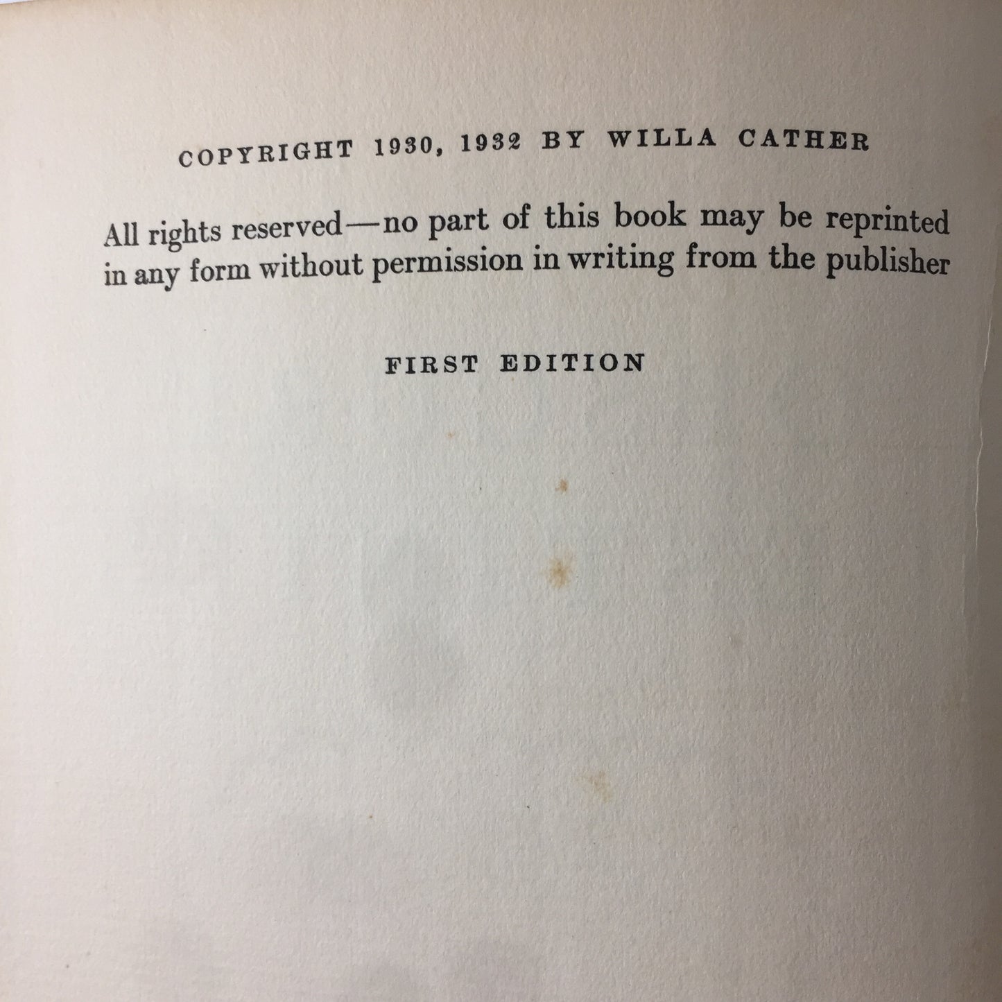 Obscure Destinies - Willa Cather - 1st Edition - 1930