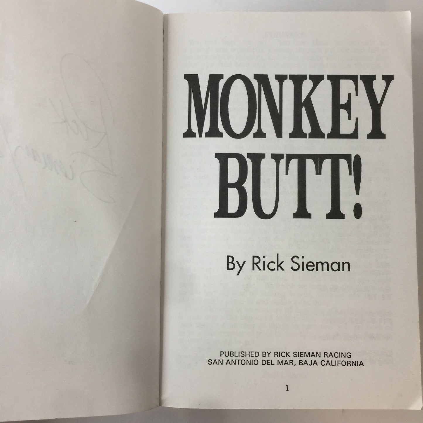 Monkey Butt! - Rick Sieman - Signed - 1995