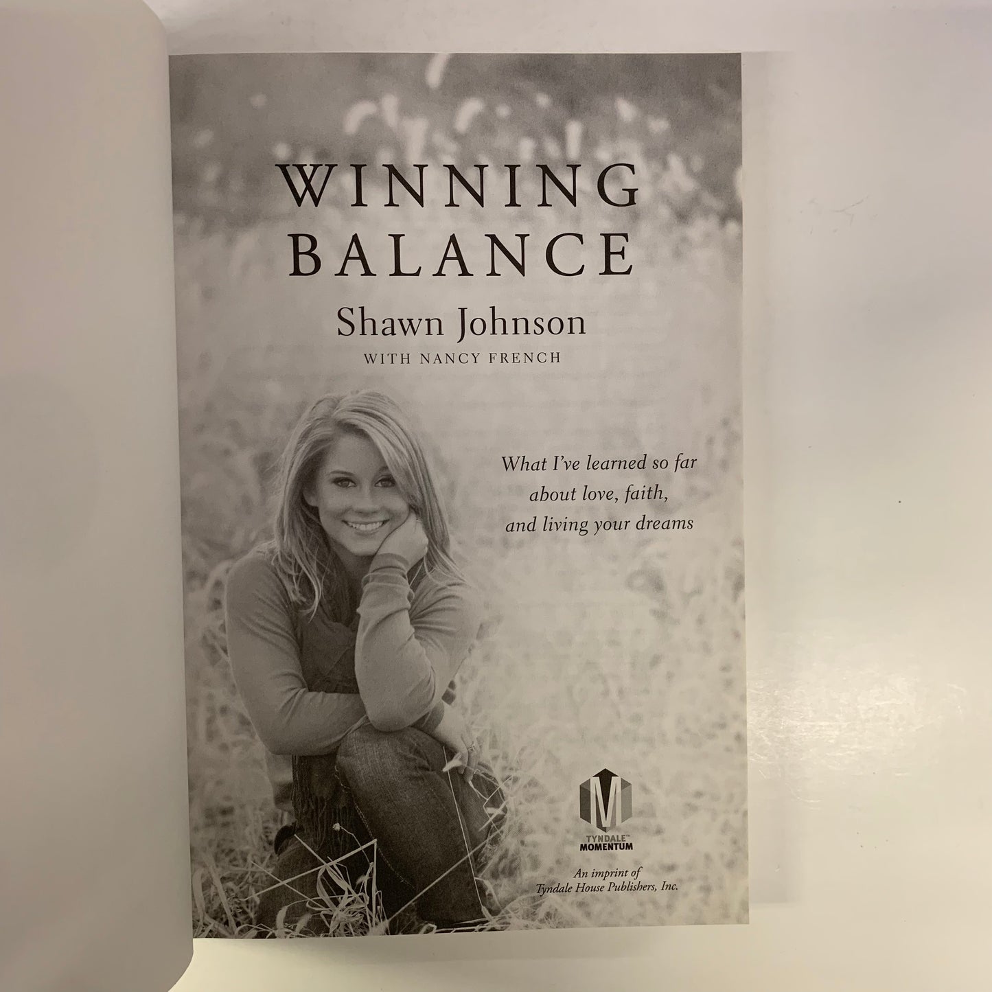 Winning Balance - Shawn Johnson - Inscribed - 2012