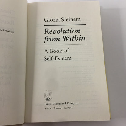 Revolution From Within - Gloria Steinem - Signed - 1992