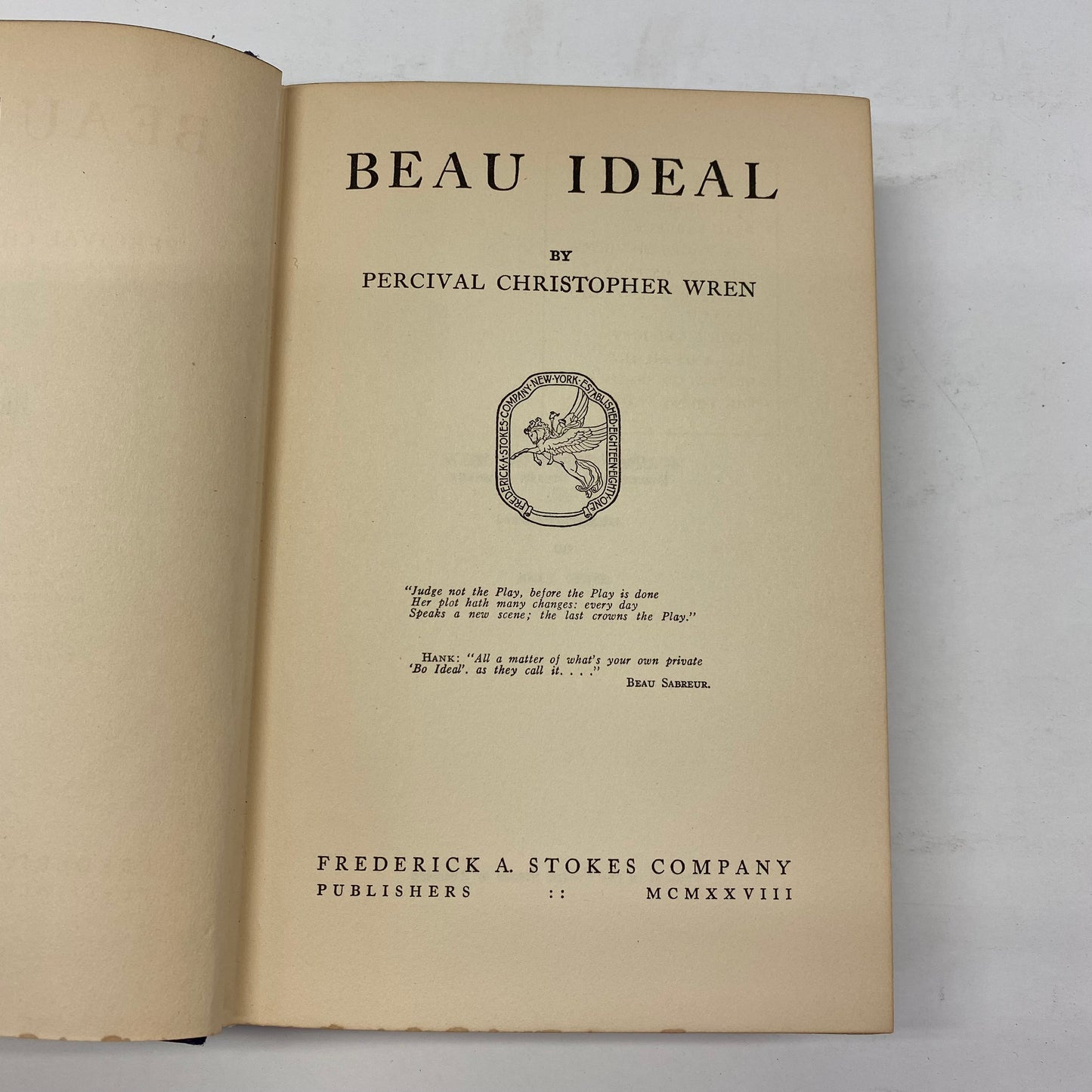 Beau Ideal - P. C. Wren - 1928