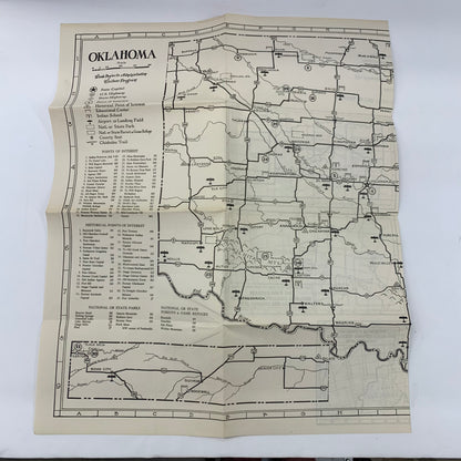 Oklahoma: A Guide to the Sooner State - Various - Includes Map - 1957