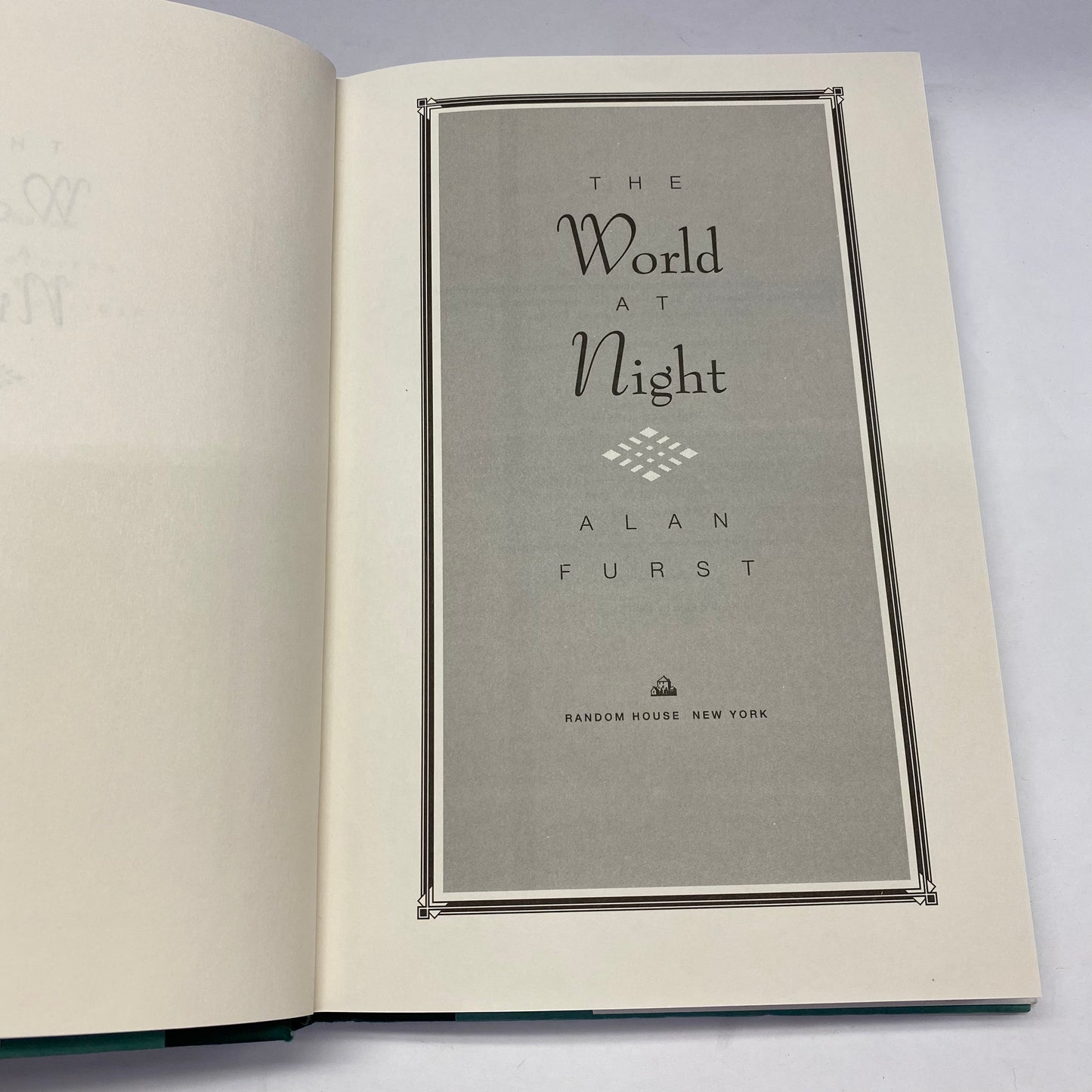 The World at Night - Alan Furst - 1st Edition - 1996