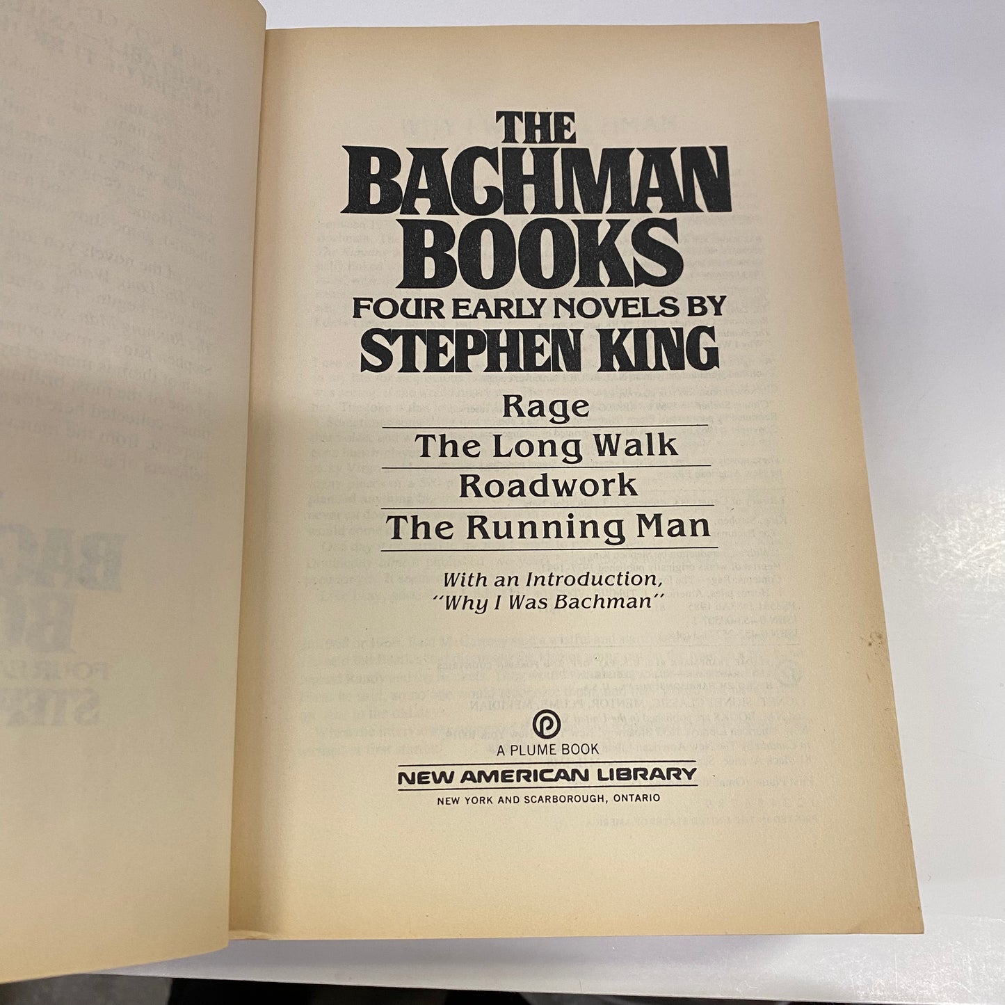 The Bachman Books - Stephen King - 1st Thus - 1985