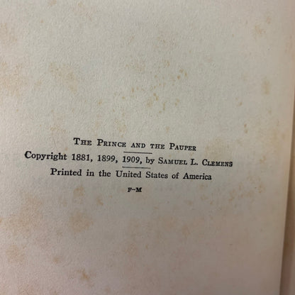 The Prince and the Pauper - Mark Twain - 1909