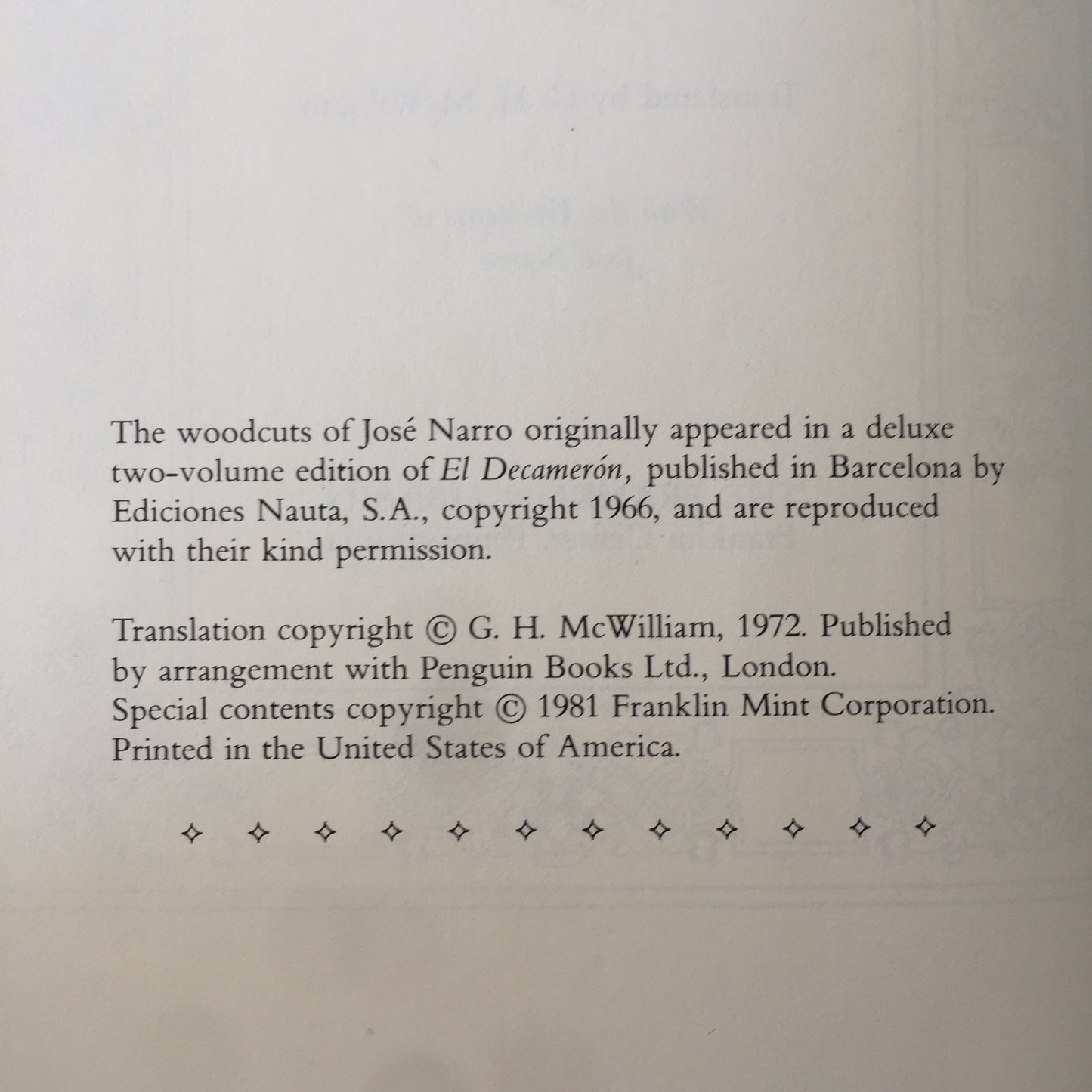 The Decameron - Giovanni Boccaccio - Franklin Library - 1972