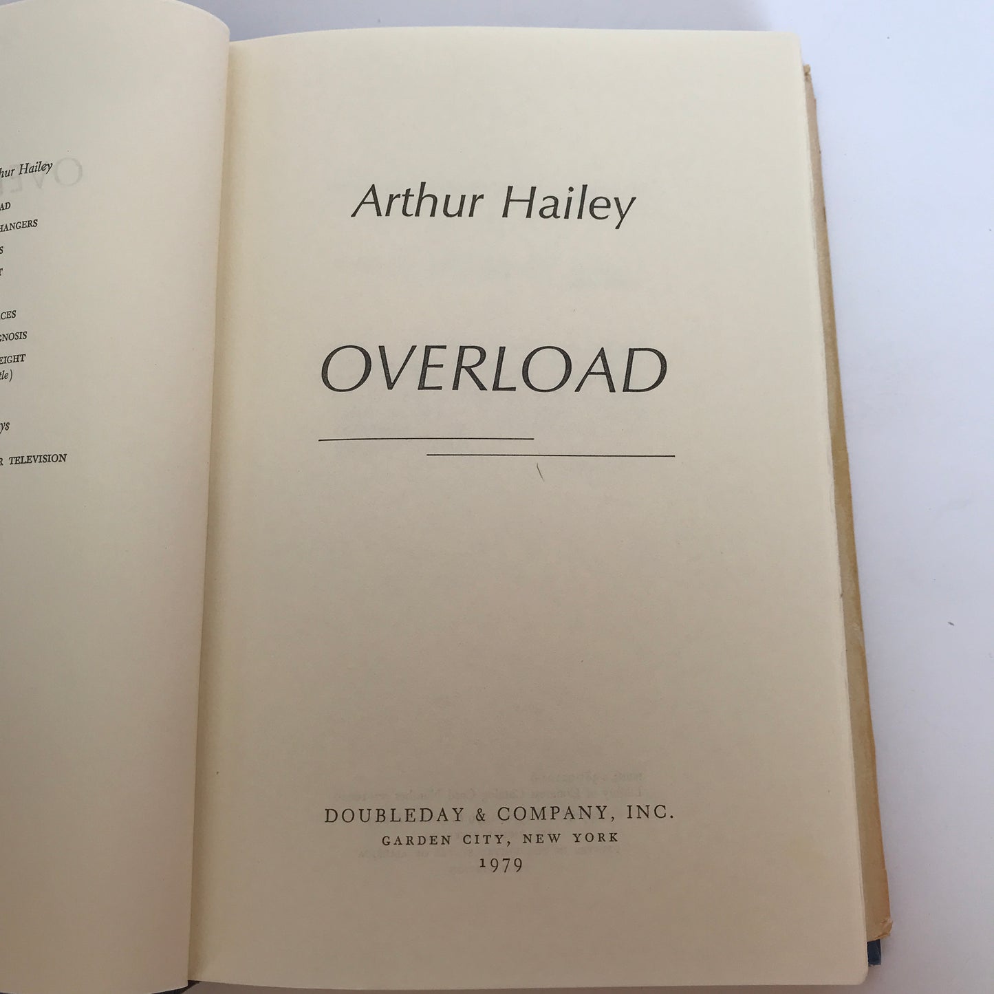 Overload - Arthur Hailey - 1st Edition, Signed - 1979