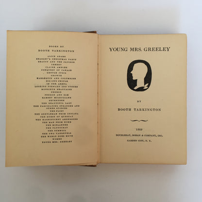 Young Mrs. Greeley - Booth Tarkington - 1st Edition - 1929