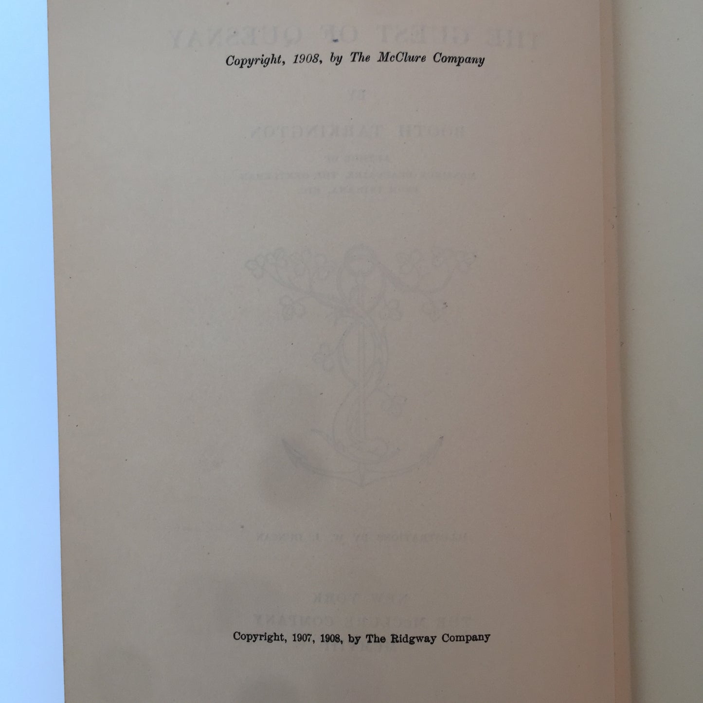 The Guest of Quesnay - Booth Tarkington - 1st Edition - 1908